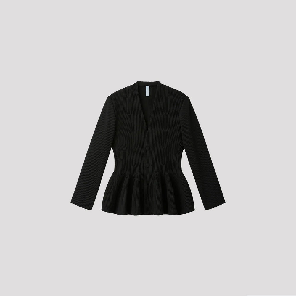 HYPHA COLLARLESS FLARE JACKET