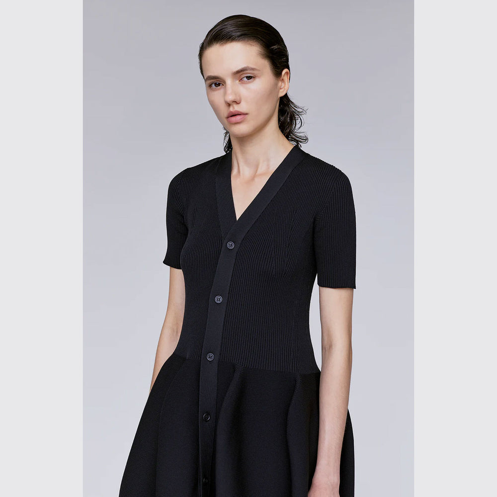 CFCL POTTERY SHORT SLEEVE DRESS BLACK CFCL POTTERY SHORT SLEEVE