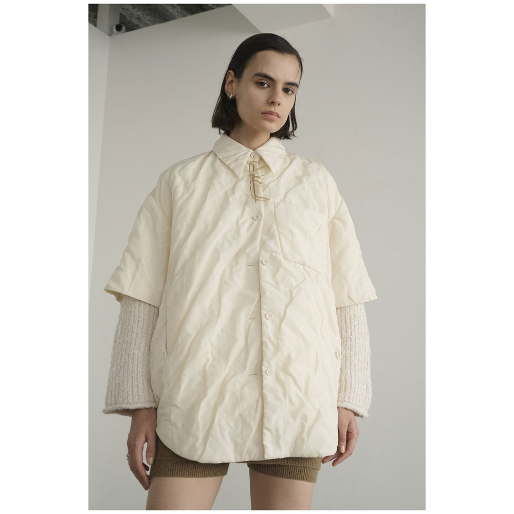 
                  
                    PADDED CRUMPLY SHIRT JACKET
                  
                