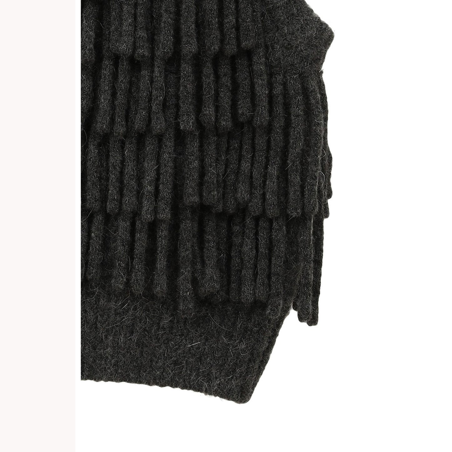 
                  
                    W FACE FRINGE KNIT VEST
                  
                