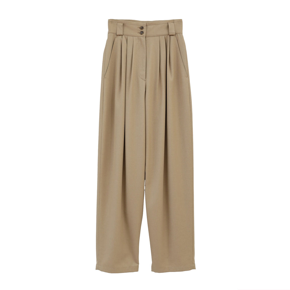 WIDE BELT TUCK PANTS