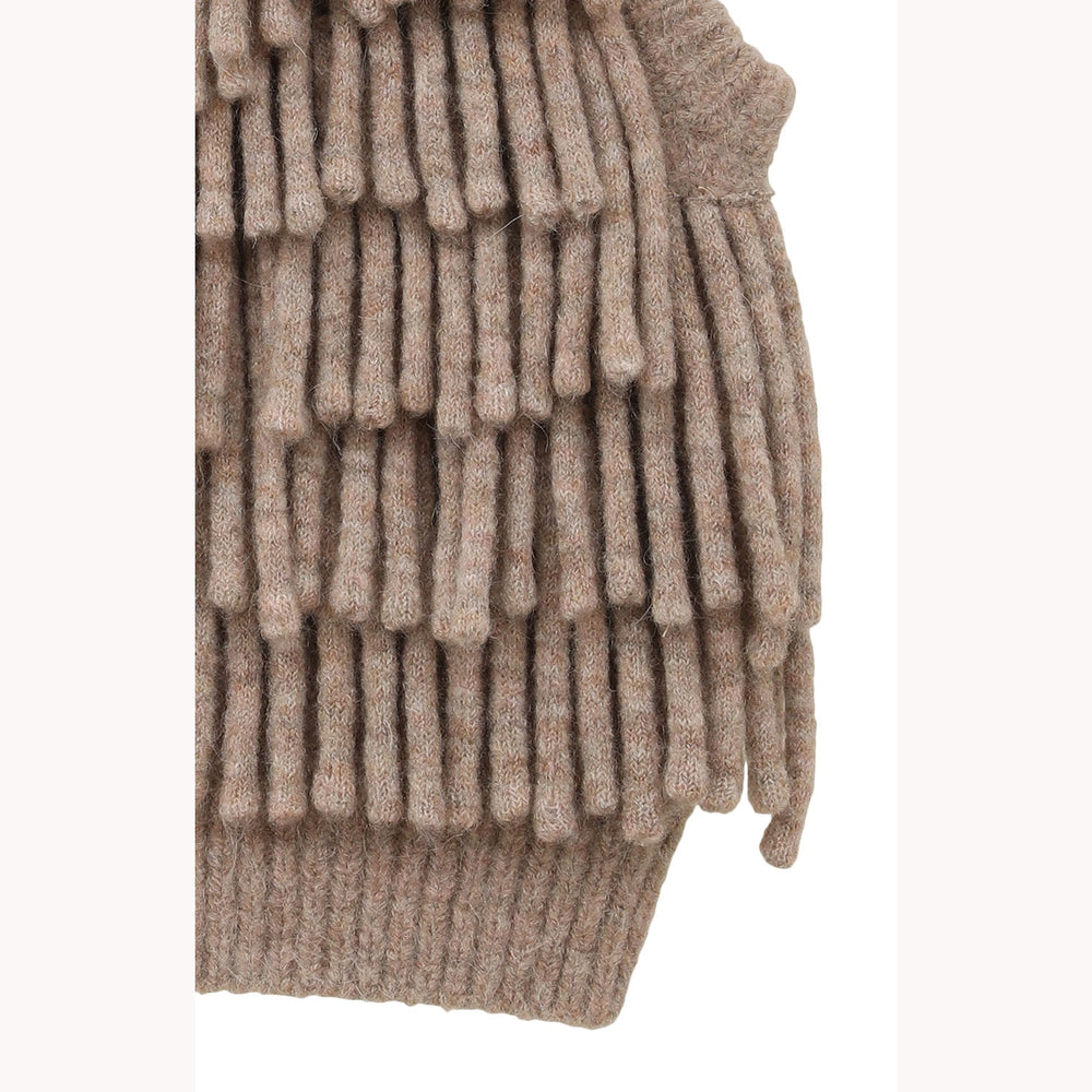 
                  
                    W FACE FRINGE KNIT VEST
                  
                