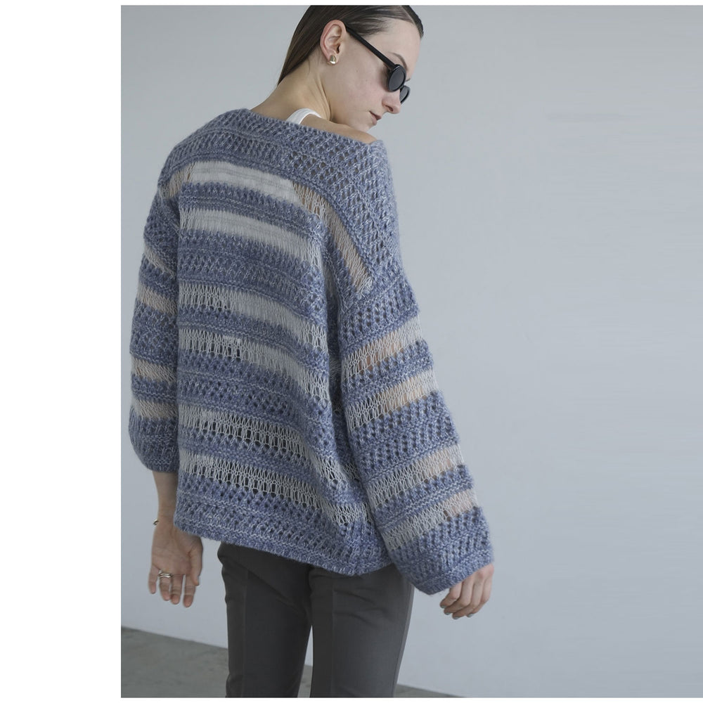 
                  
                    SHEER BORDER MOHAIR KNIT
                  
                