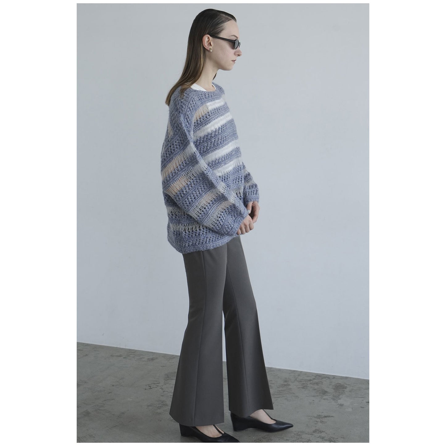 
                  
                    SHEER BORDER MOHAIR KNIT
                  
                