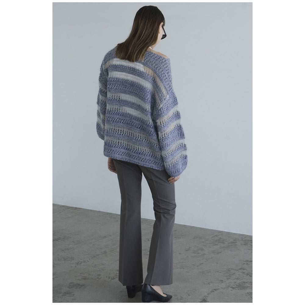 
                  
                    SHEER BORDER MOHAIR KNIT
                  
                