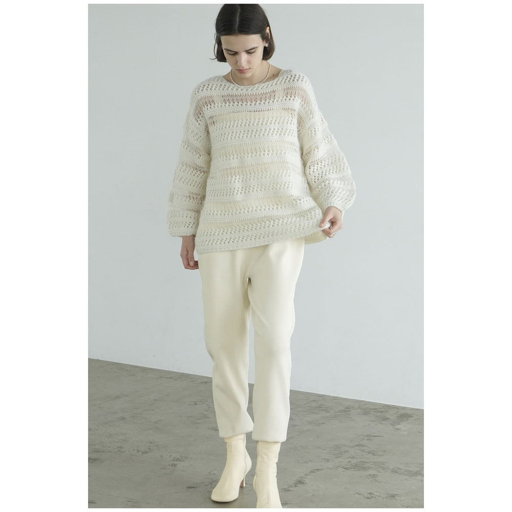 
                  
                    SHEER BORDER MOHAIR KNIT
                  
                