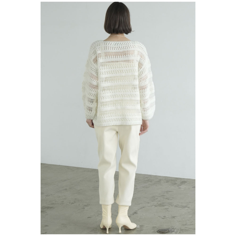 
                  
                    SHEER BORDER MOHAIR KNIT
                  
                