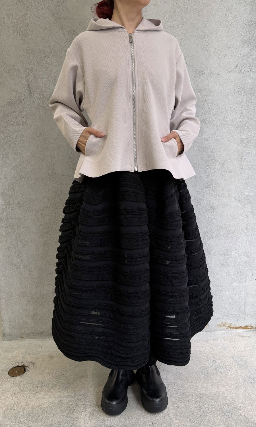 
                  
                    MILAN HOODIE FLARE JACKET
                  
                