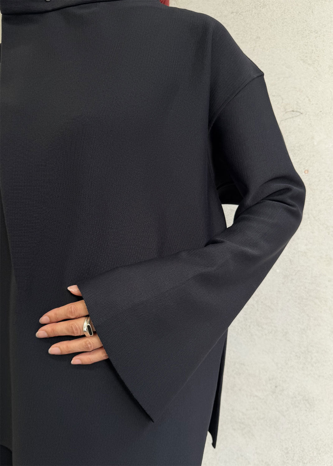 
                  
                    SOFT MILAN WRAP COLLAR FLARE SLEEVE TOP
                  
                
