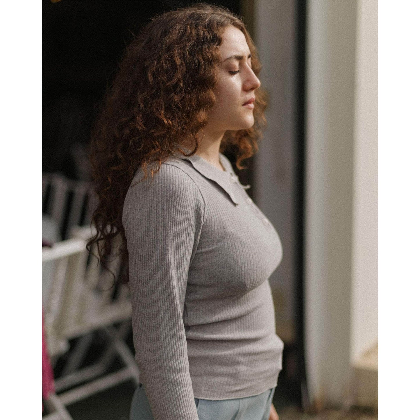 
                  
                    DUAL LONG SLEEVE TEE-GREY MELANGE-
                  
                