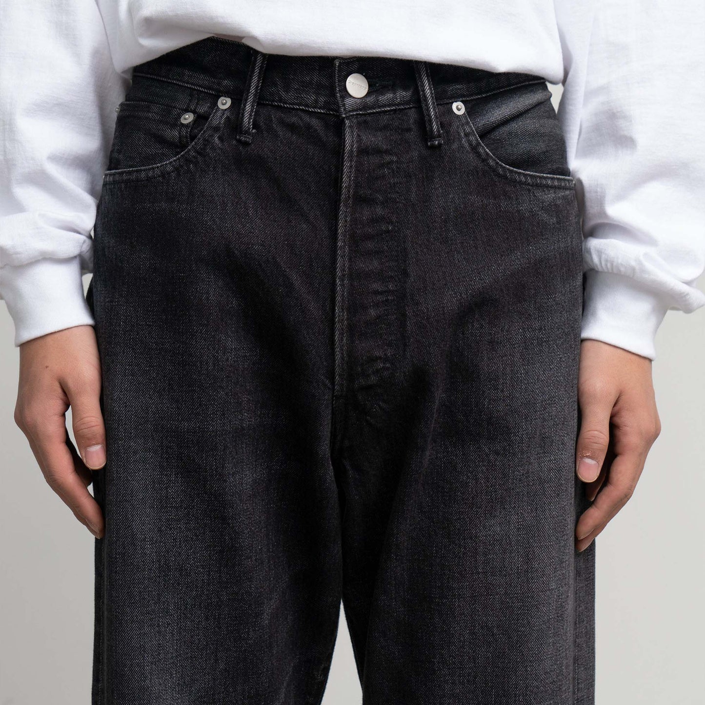 
                  
                    SELVAGE DENIM FIVE POCKET WIDE STRAIGHT PANTS
                  
                