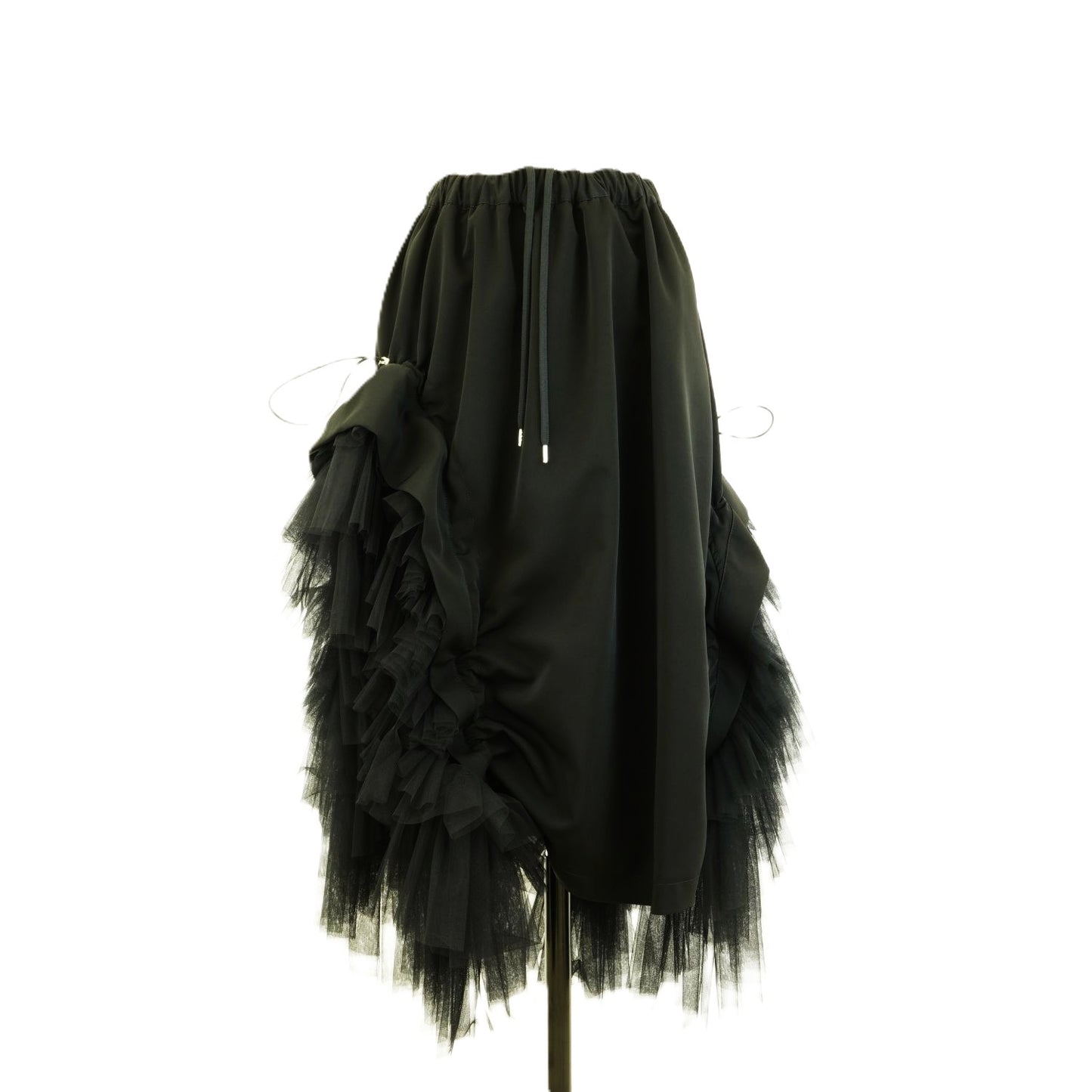 
                  
                    Drawstring gathered textured skirt
                  
                