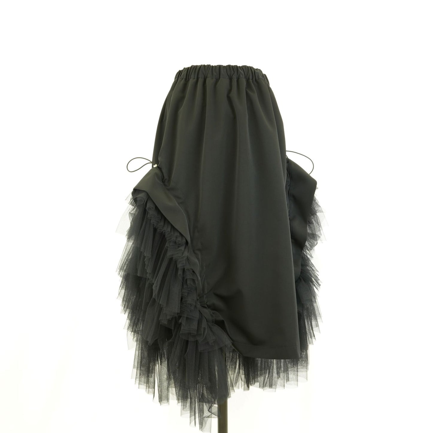 
                  
                    Drawstring gathered textured skirt
                  
                