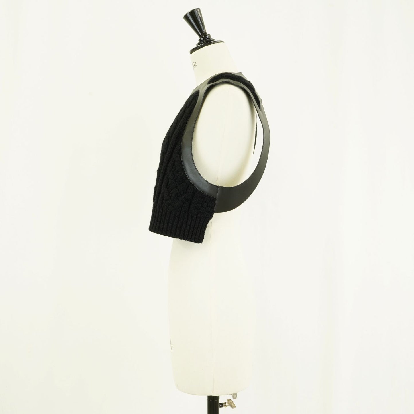 
                  
                    Leather×Knit harness vest
                  
                