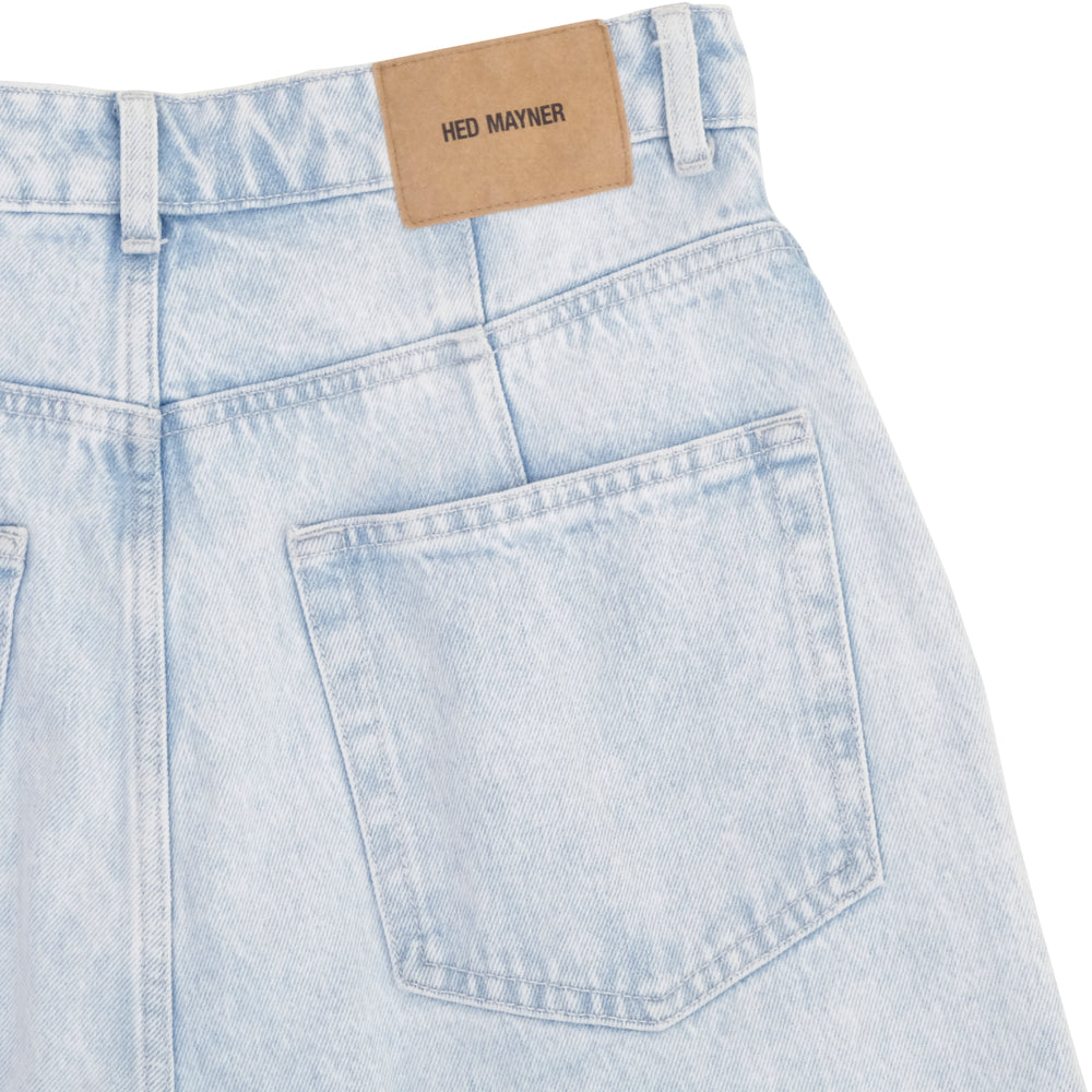 PLEATED DENIM PANTS – OBLIGE