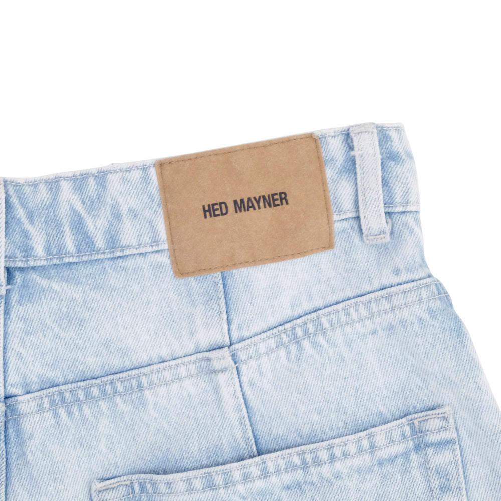 HED MAYNER \"PLEATED DENIM\"（Size：M） Blue Pleated Jeans by Hed Mayner on Sale