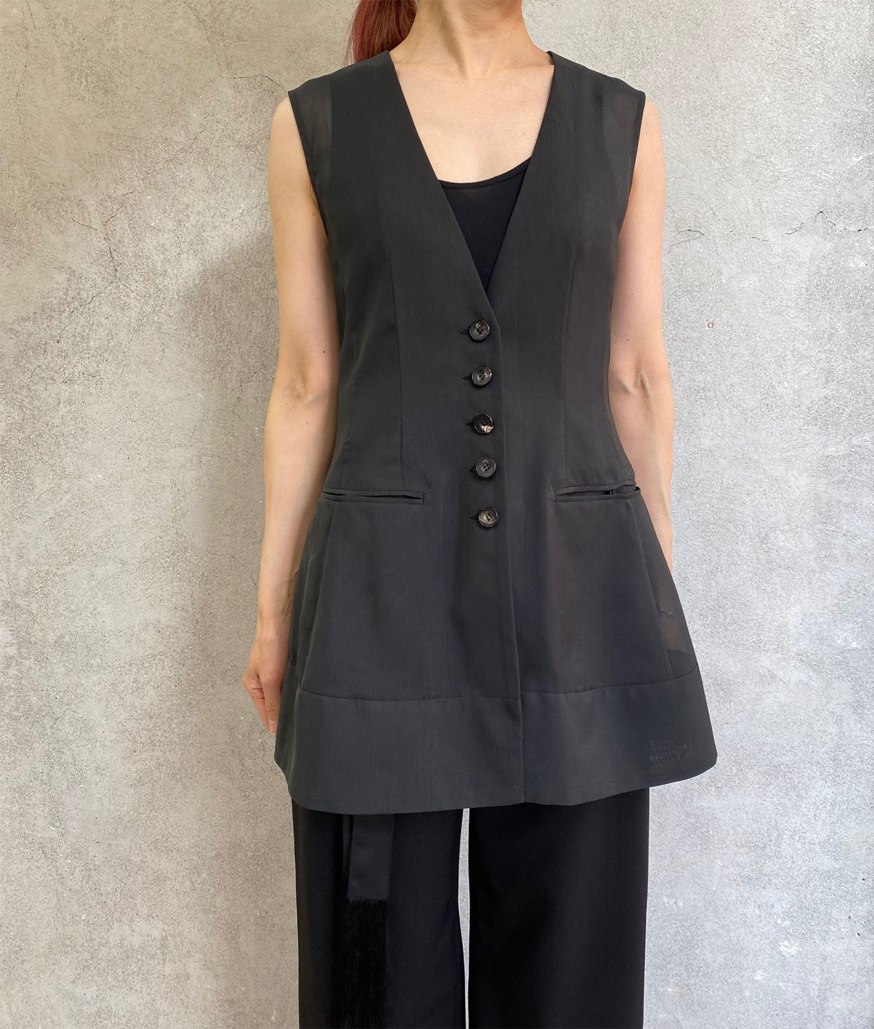 
                  
                    3-WAY SHEER TAILORED JACKET -BLACK-
                  
                