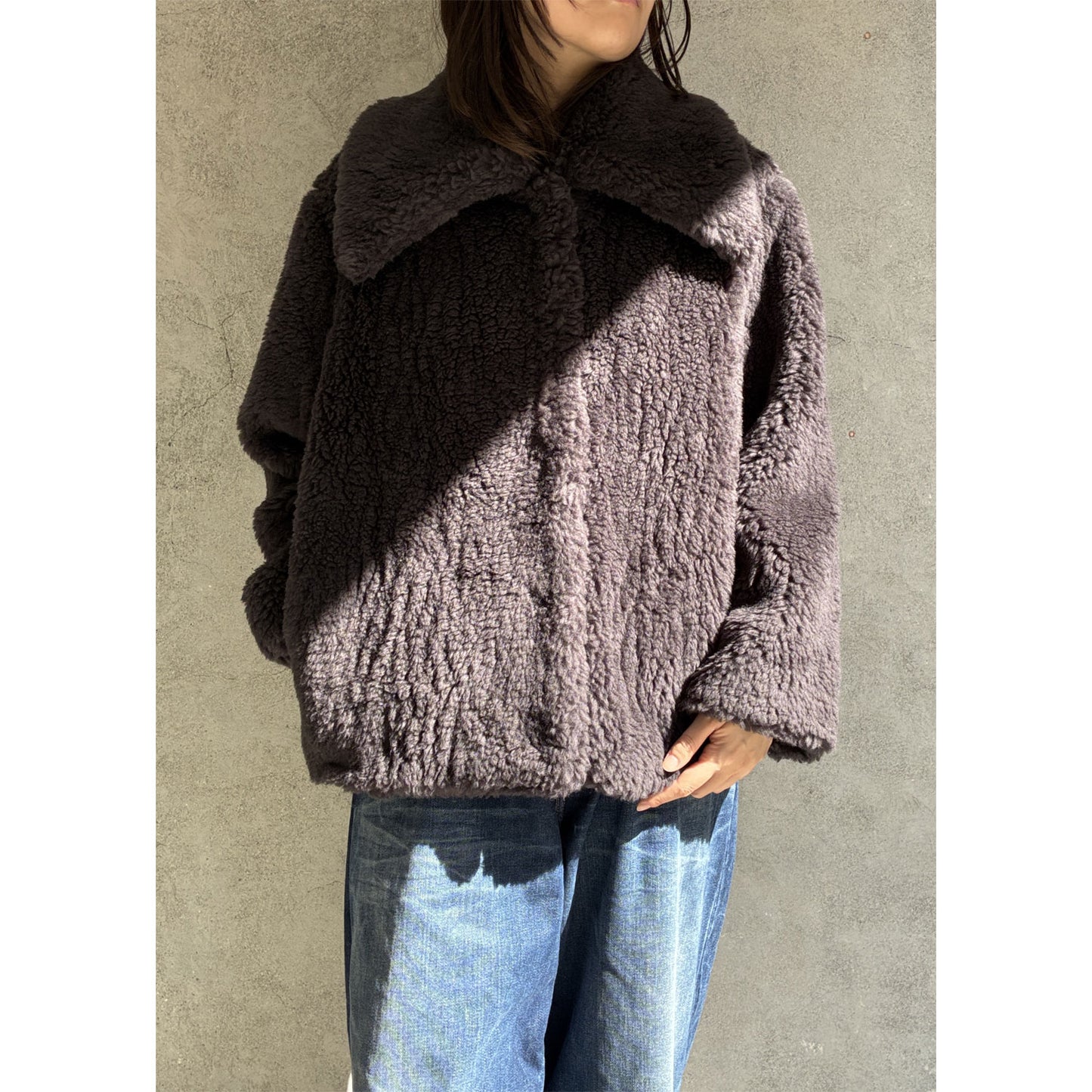 
                  
                    WOOL BOA WIDE COLLAR COAT
                  
                