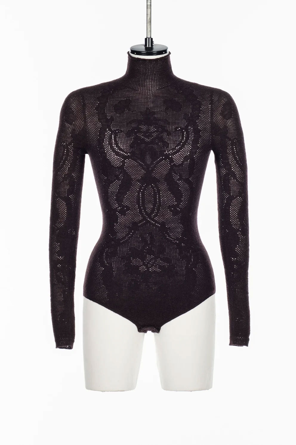 
                  
                    WOOL LACE KNIT TURTLENECK BODYSUIT
                  
                