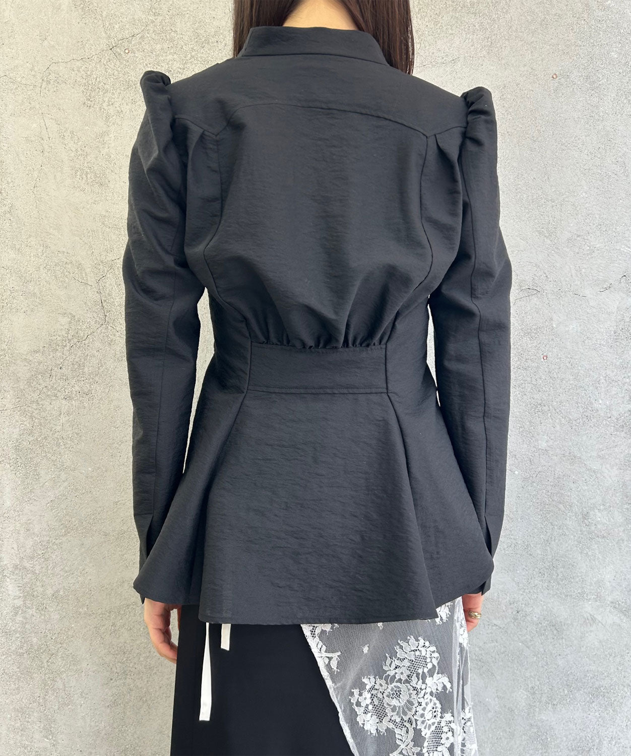 
                  
                    DRAPED WRAP JACKET -BLACK-
                  
                