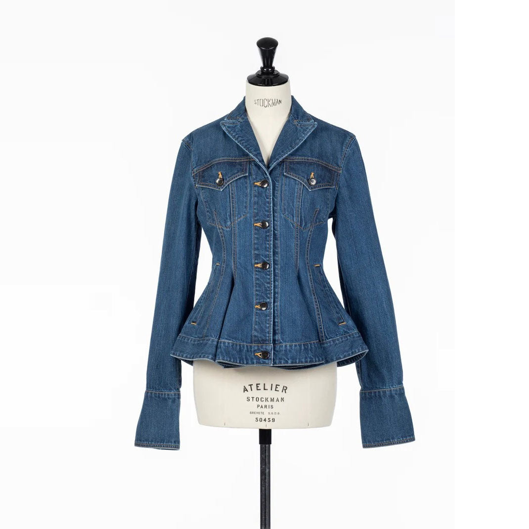 ORGANIC COTTON TAIL ORED DENIM JACKET -BLUE- – OBLIGE