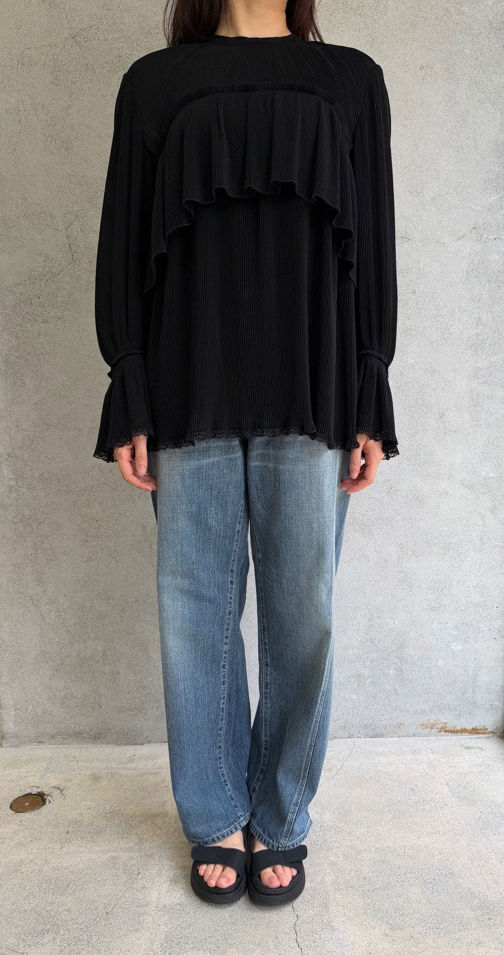 
                  
                    SHEER GEORGETTE PLEATED BLOUSE
                  
                