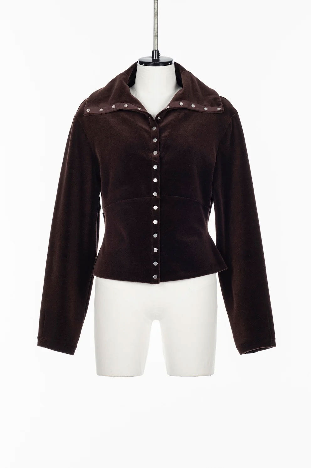 
                  
                    WOOL VELOUR WIDE COLLAR CARDIGAN
                  
                