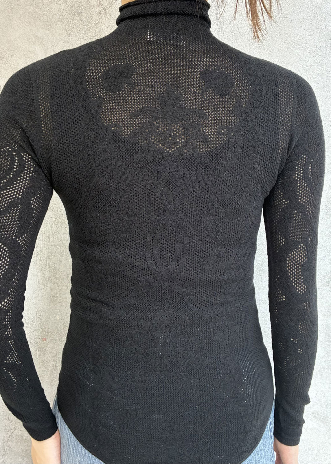 
                  
                    WOOL LACE KNIT TURTLENECK BODYSUIT
                  
                