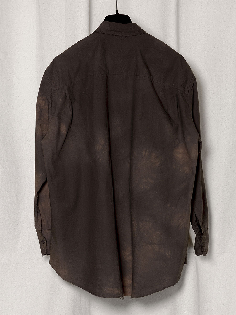 
                  
                    POPLIN OVERSIZED SHIRT -BROWN/BLACK-
                  
                