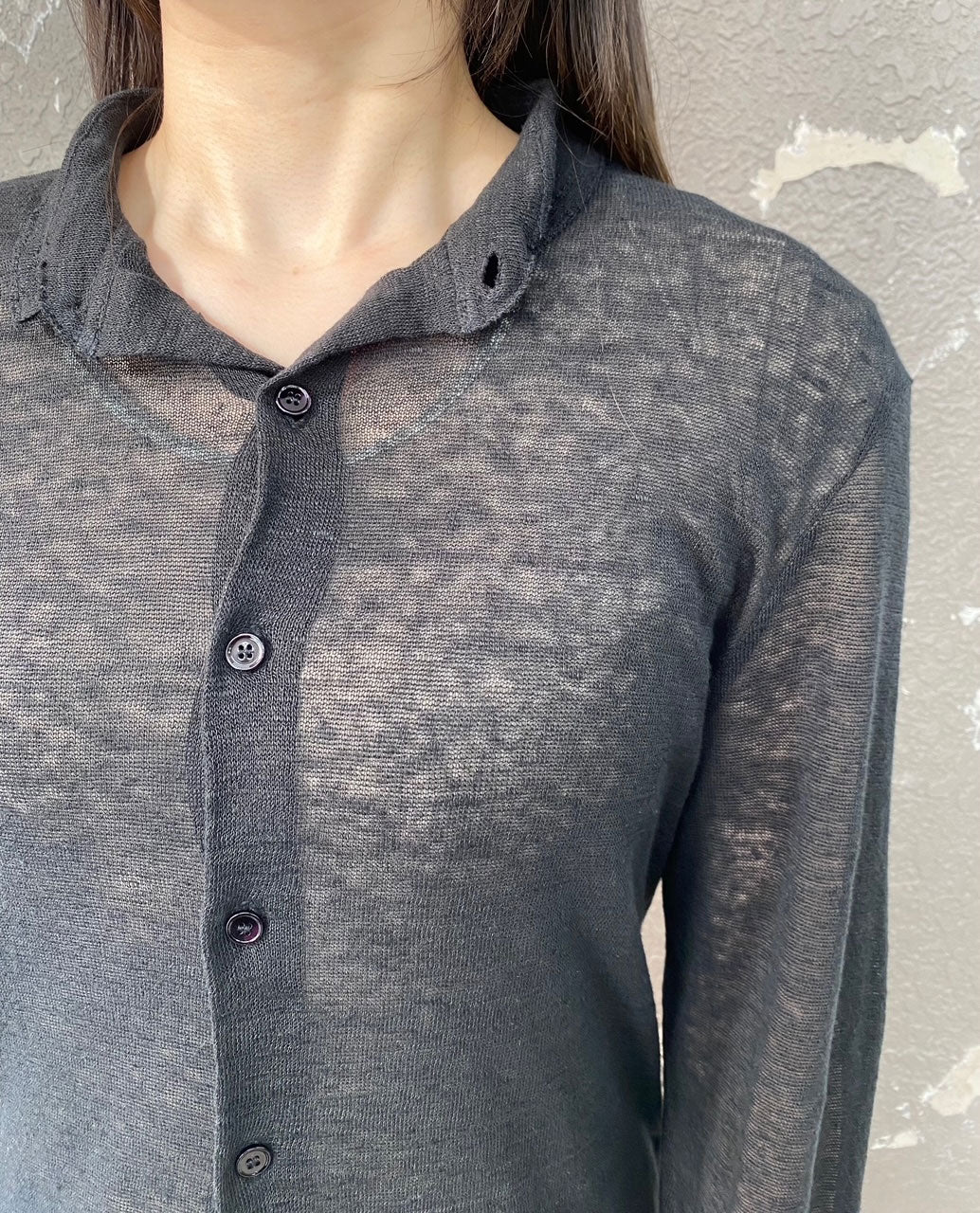 
                  
                    LINEN JERSEY SHIRT-BLACK-
                  
                