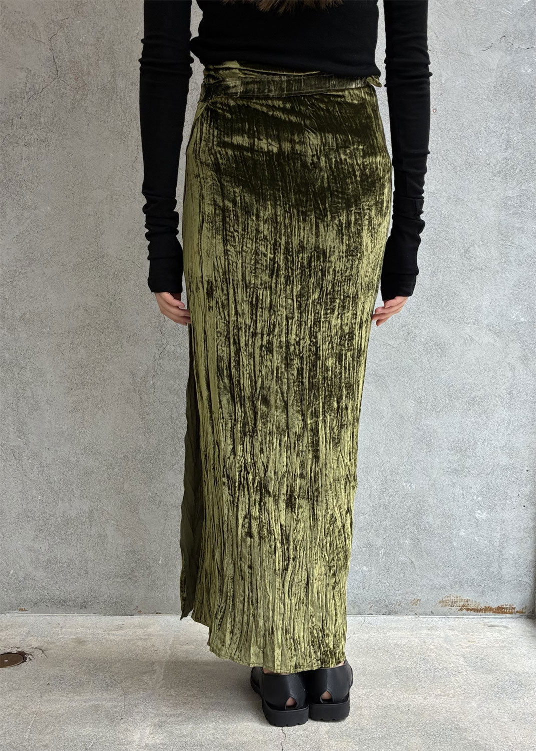 
                  
                    SILK VELVET WRAP SKIRT
                  
                