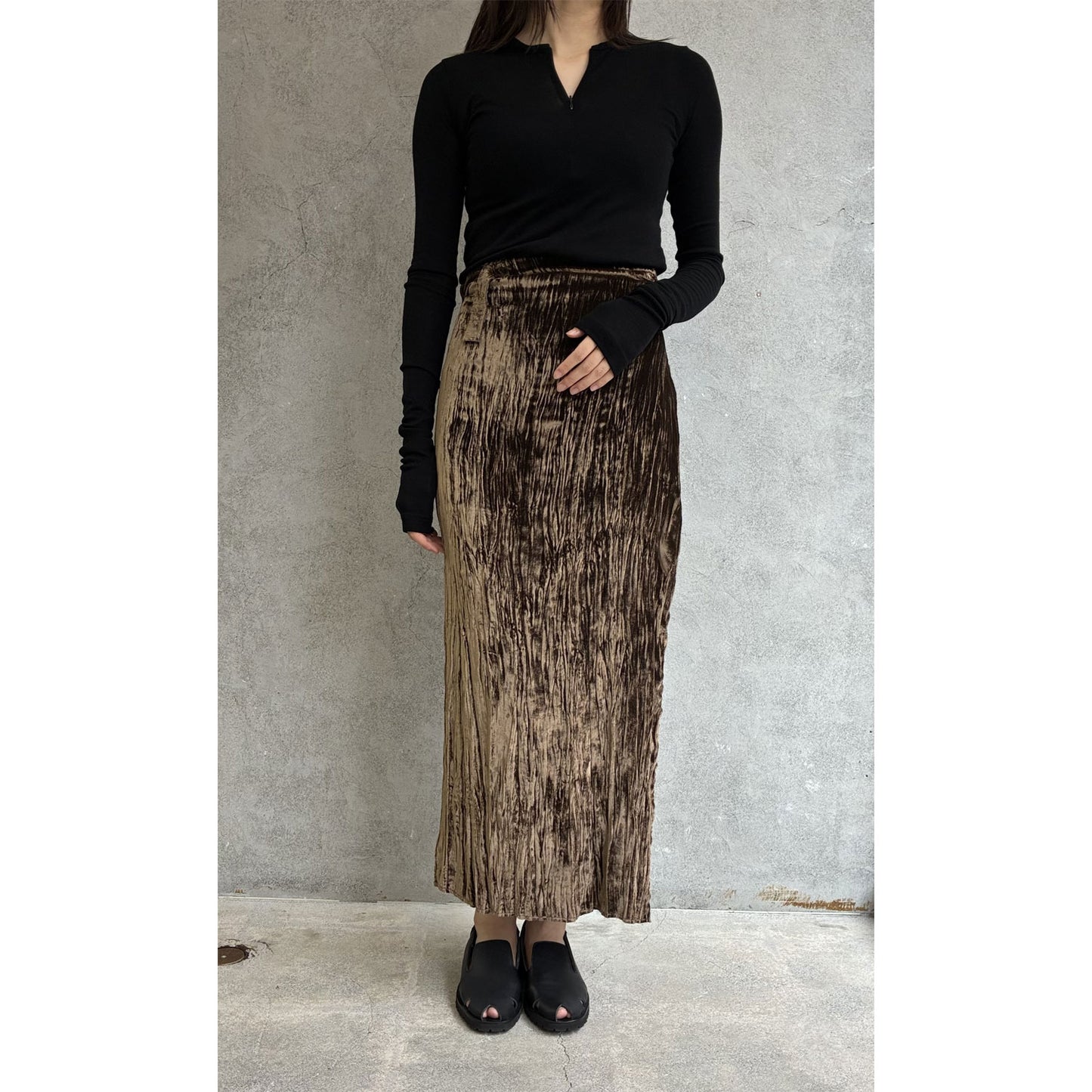 
                  
                    SILK VELVET WRAP SKIRT
                  
                