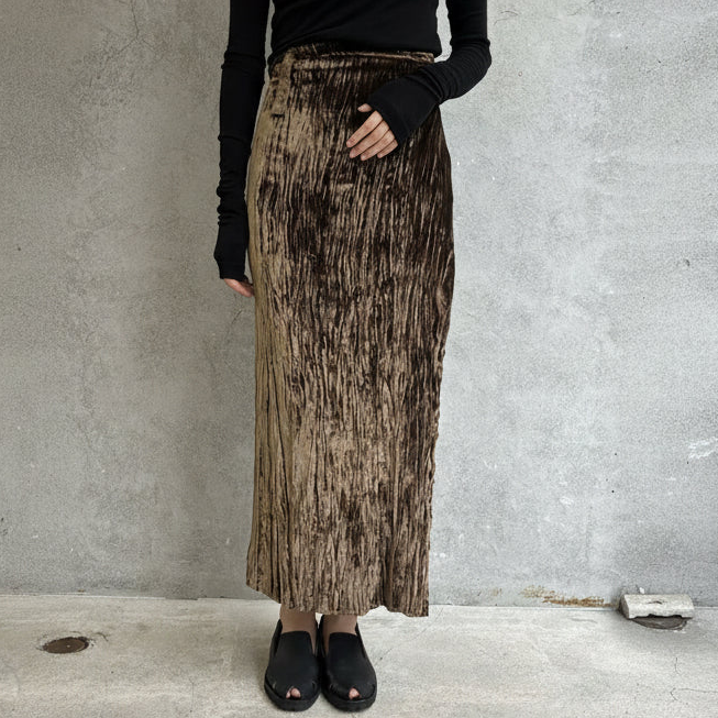 
                  
                    SILK VELVET WRAP SKIRT
                  
                