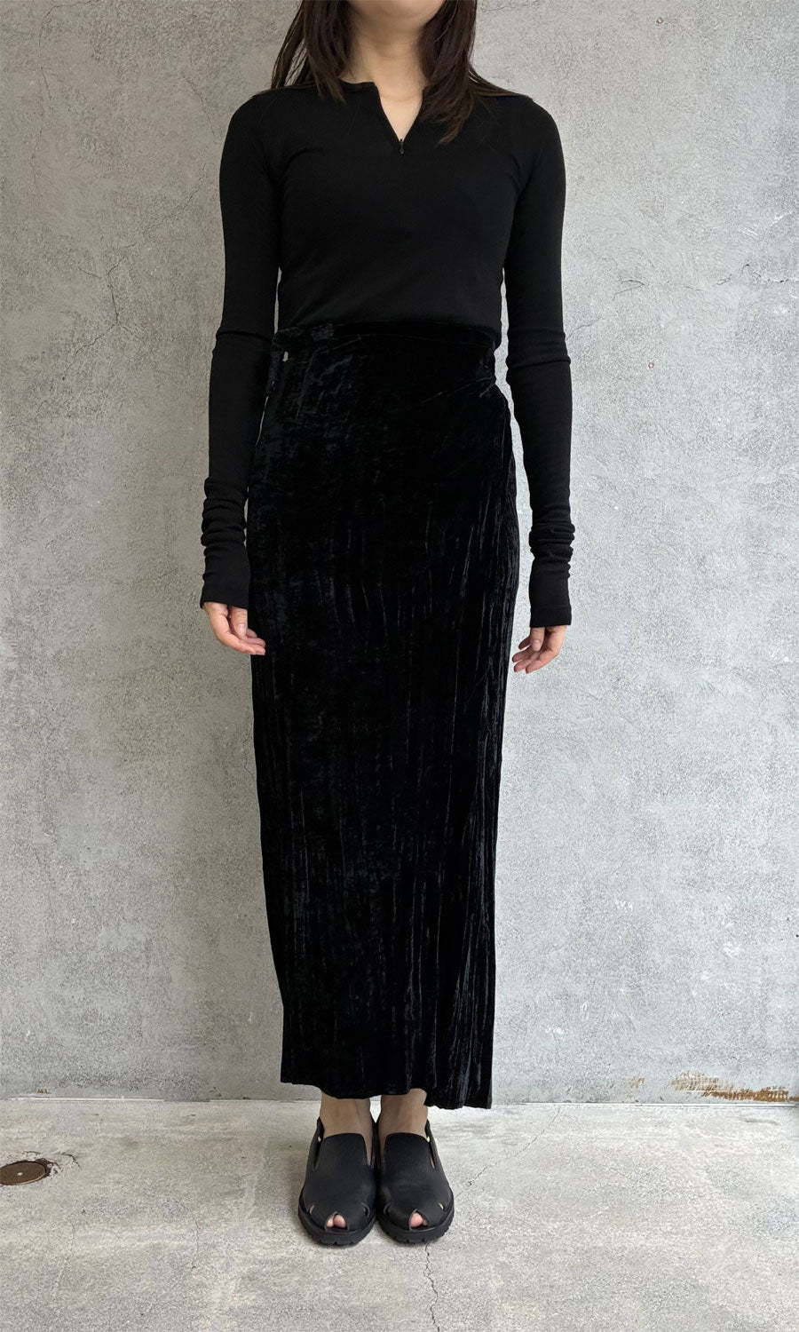 
                  
                    SILK VELVET WRAP SKIRT
                  
                