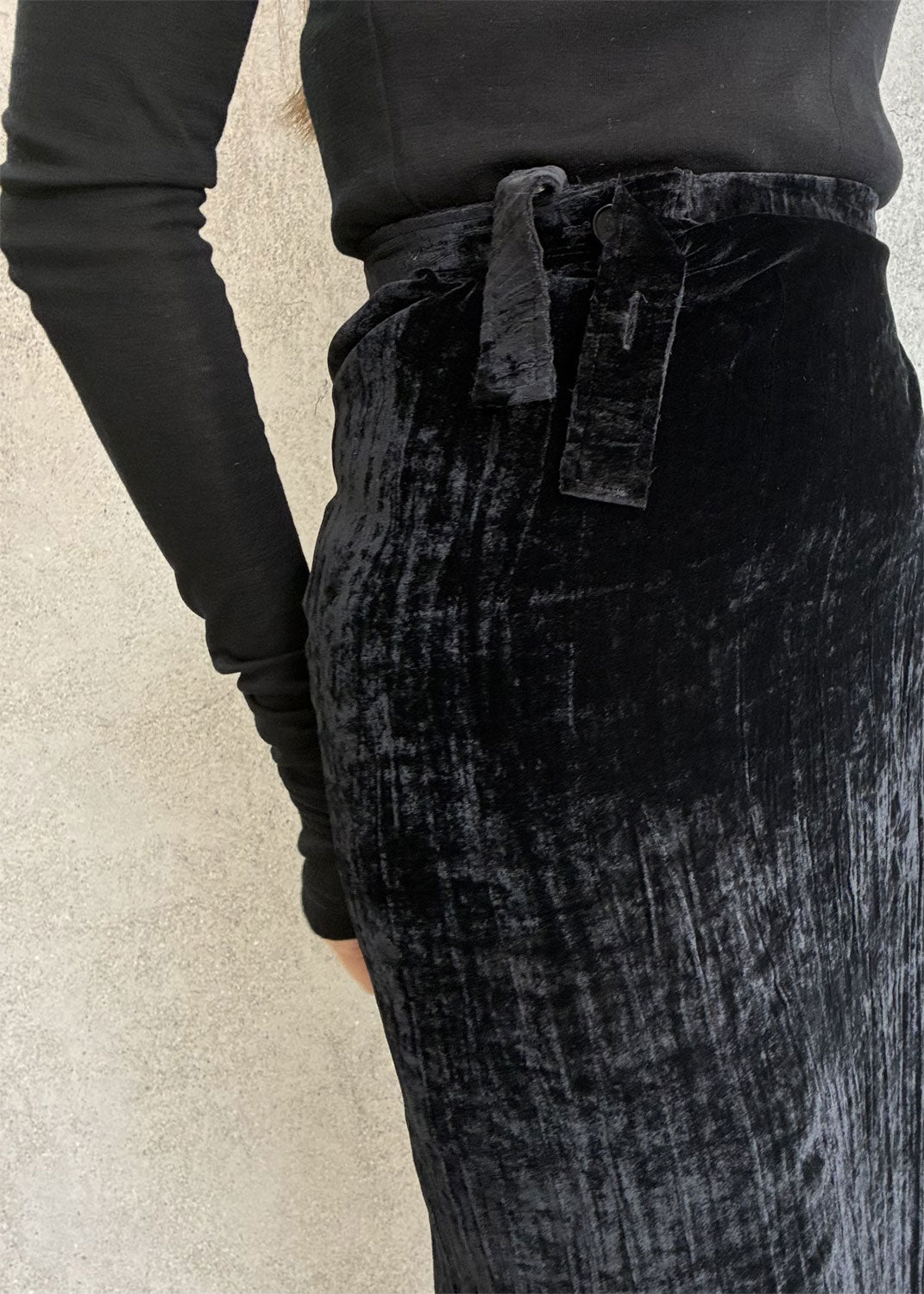 
                  
                    SILK VELVET WRAP SKIRT
                  
                