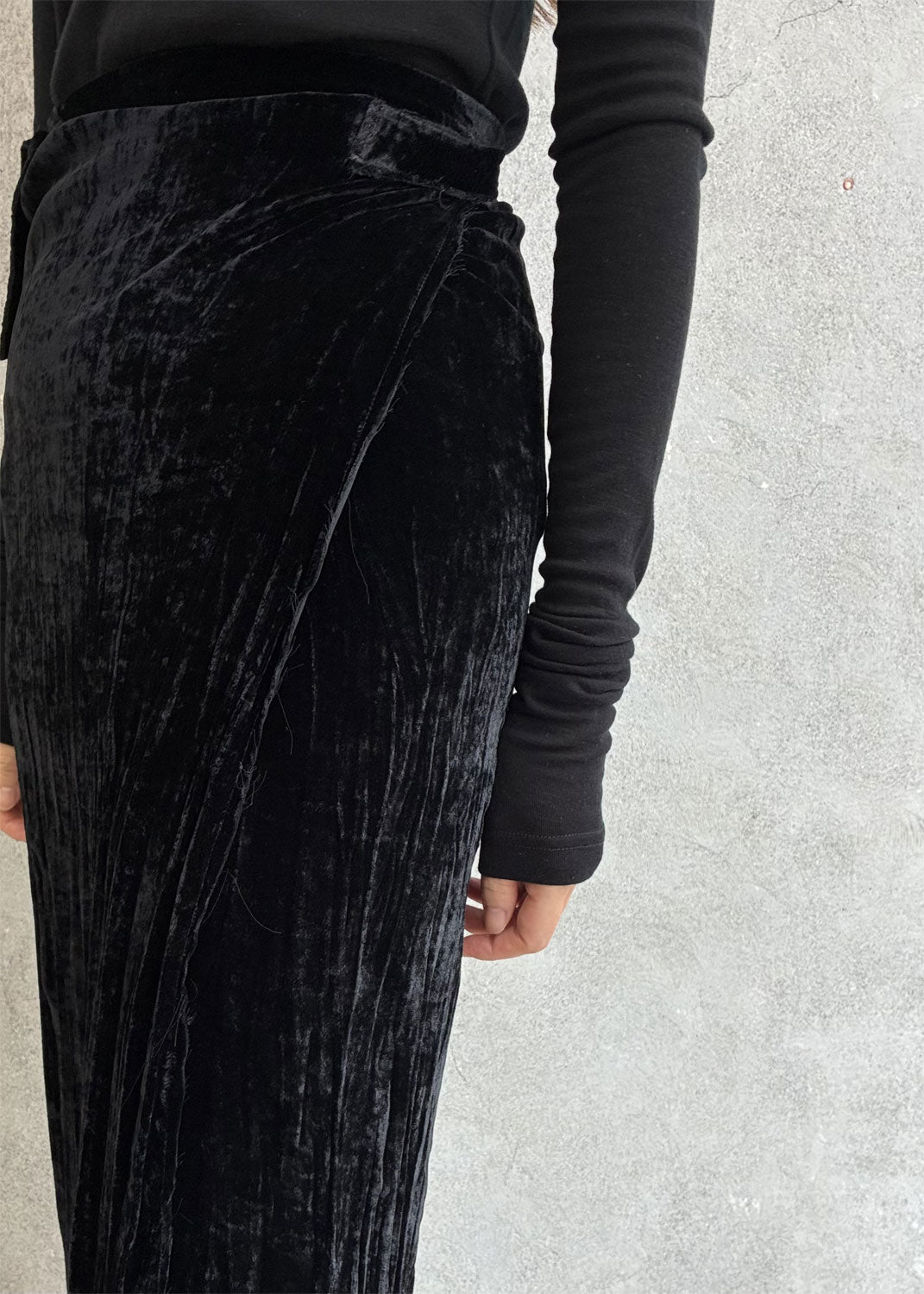 
                  
                    SILK VELVET WRAP SKIRT
                  
                