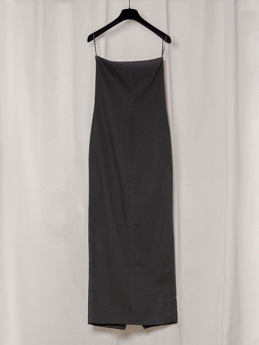 
                  
                    THIN CANVAS SNAP DRESS -BLACK-
                  
                