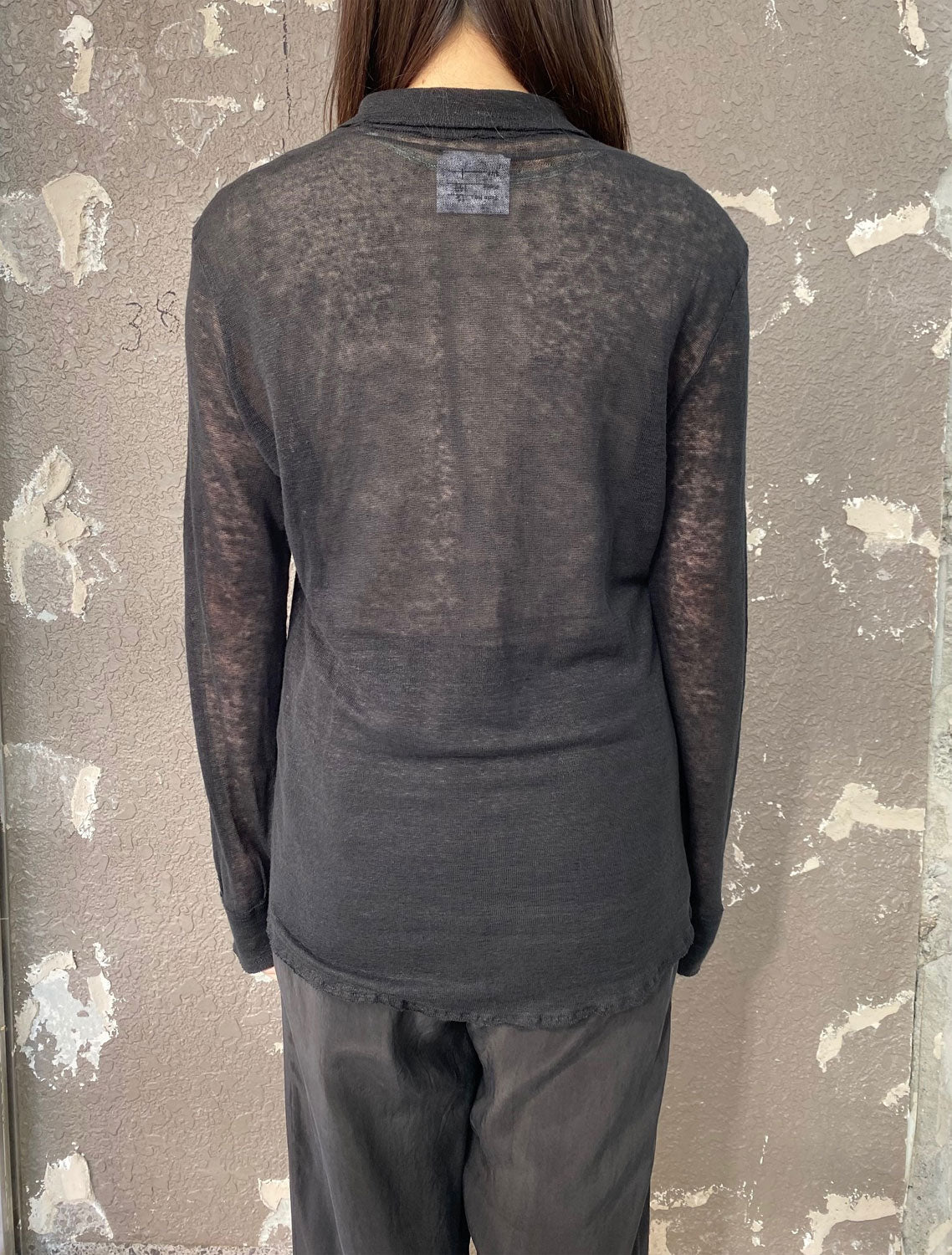 
                  
                    LINEN JERSEY SHIRT-BLACK-
                  
                