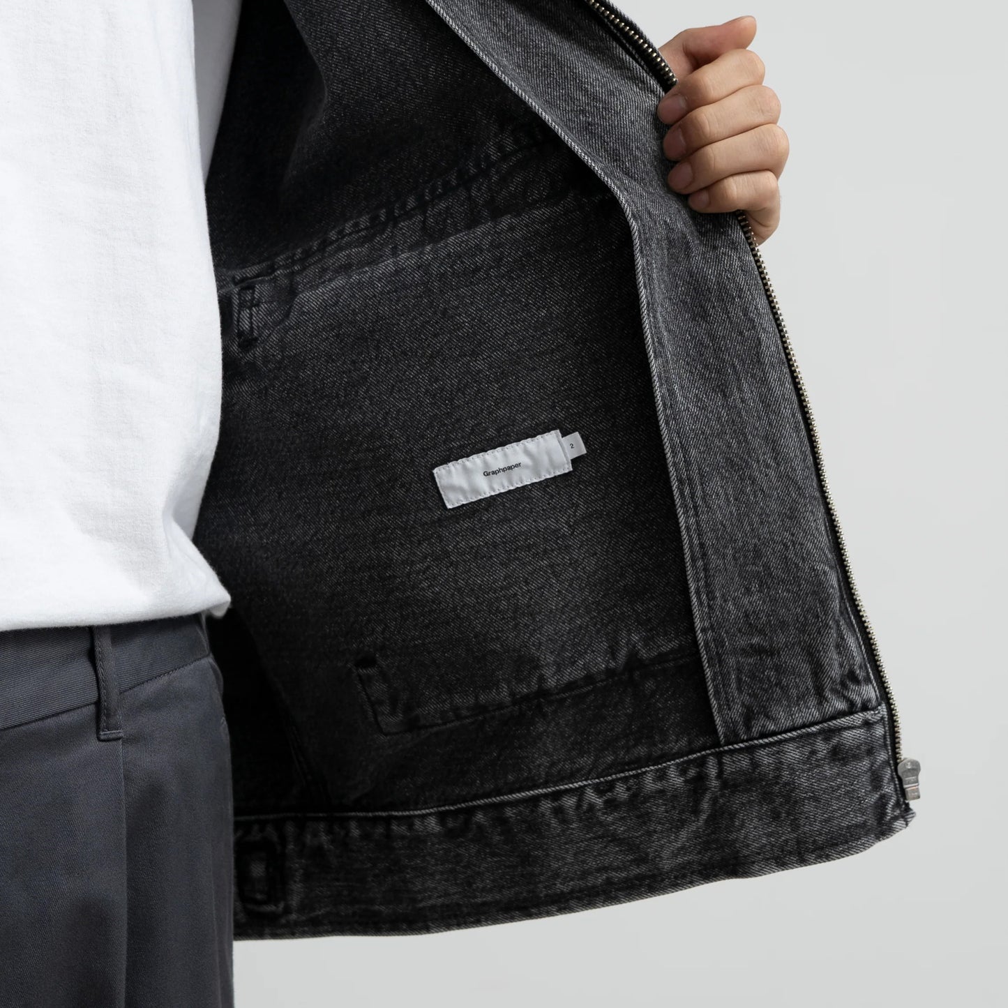 
                  
                    SELVAGE DENIM ZIP JACKET
                  
                