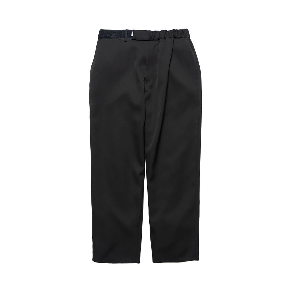 SCALE OFF WOOL SLIM WAISTED WIDE TAPERED CHEF PANTS