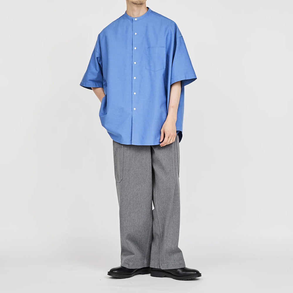 OXFORD S/S OVERSIZED BAND COLLAR SHIRT – OBLIGE
