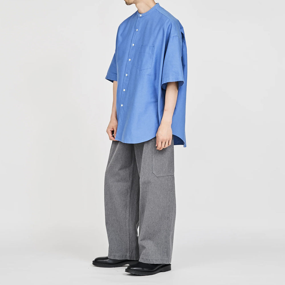 OXFORD S/S OVERSIZED BAND COLLAR SHIRT – OBLIGE