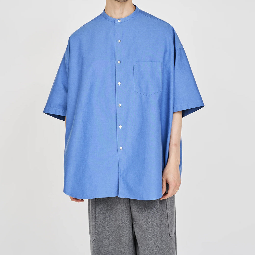 OXFORD S/S OVERSIZED BAND COLLAR SHIRT – OBLIGE