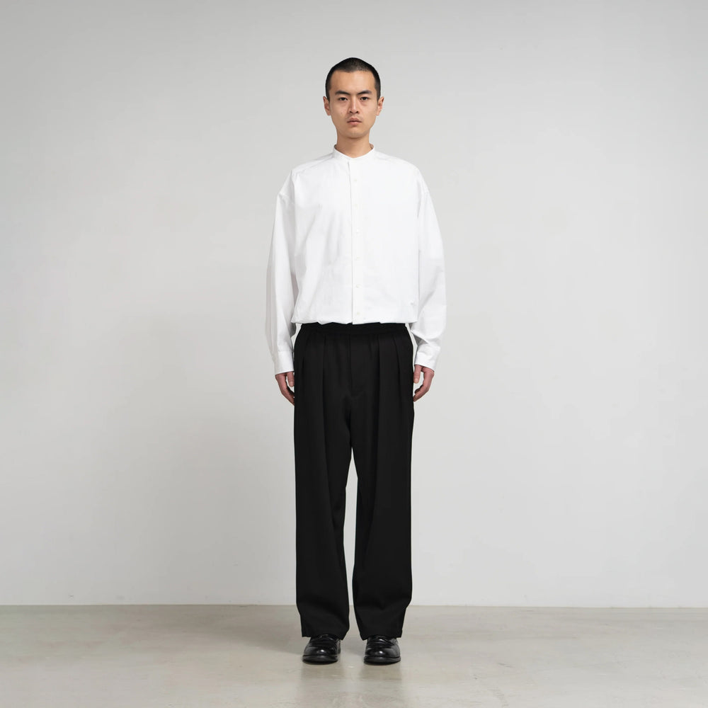 パンツ Round Scale Wool Two Tuck Wide pants WOOL DOESKIN TWO TUCK WIDE PANTS – OBLIGE