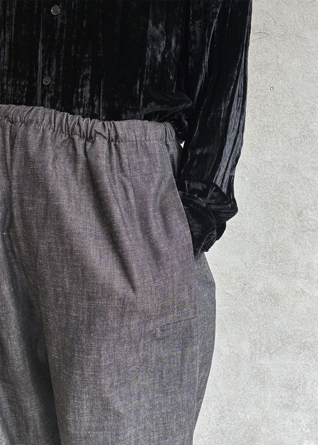
                  
                    DENIM FLAP POCKET TROUSERS
                  
                
