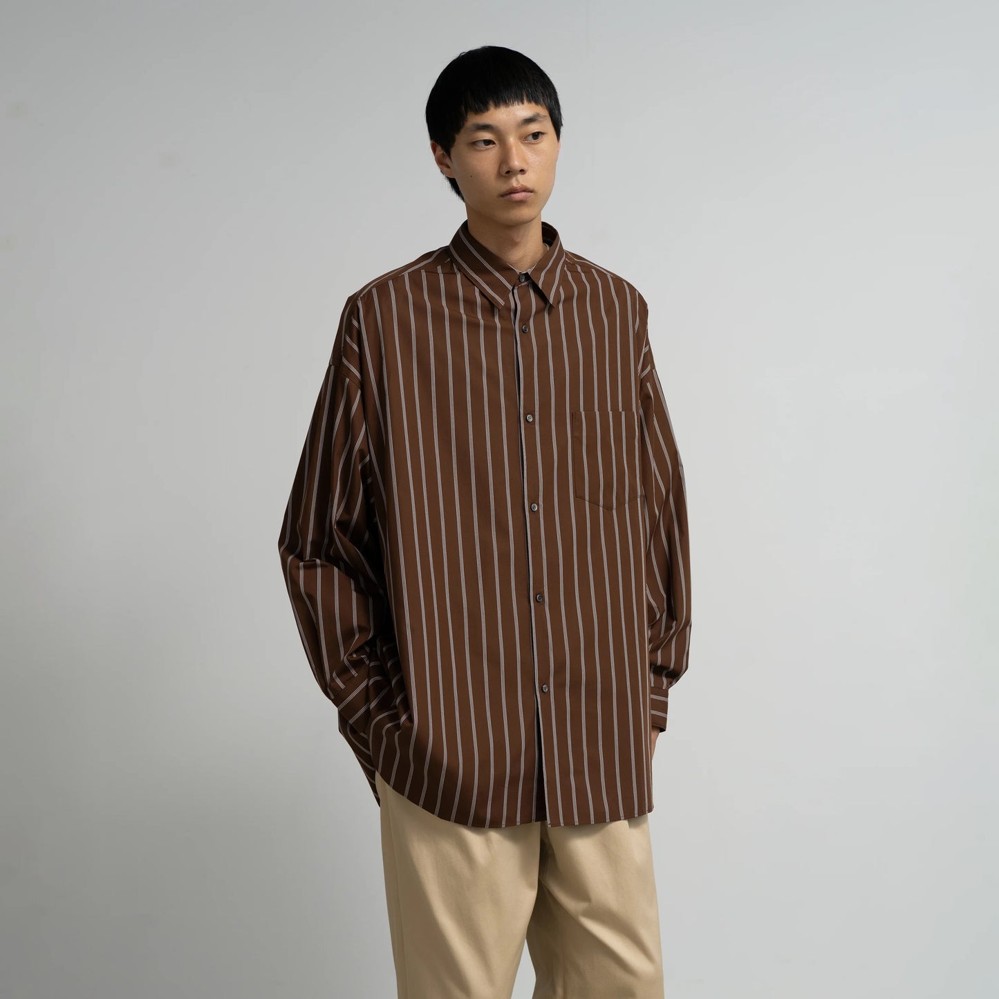 
                  
                    SIDOGRAS STRIPE L/S OVERSIZED REGULAR COLLAR SHIRT
                  
                