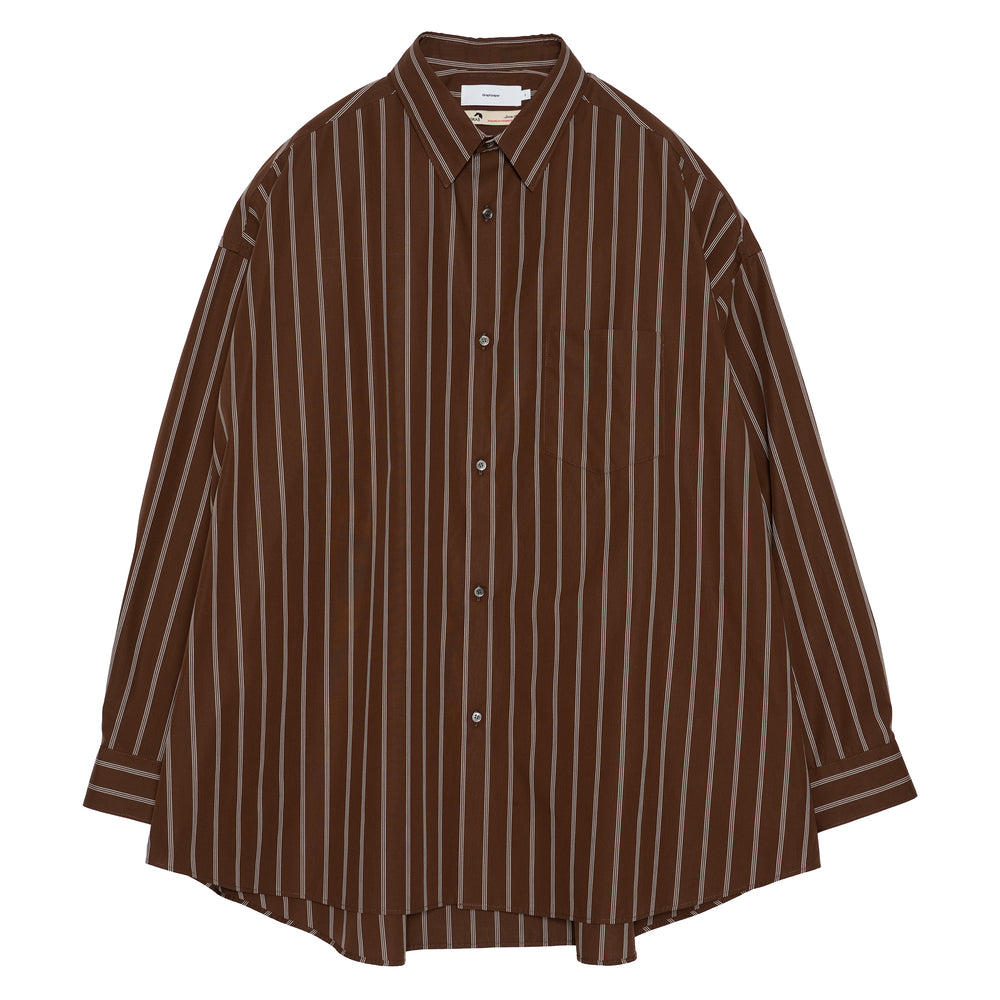 SIDOGRAS STRIPE L/S OVERSIZED REGULAR COLLAR SHIRT