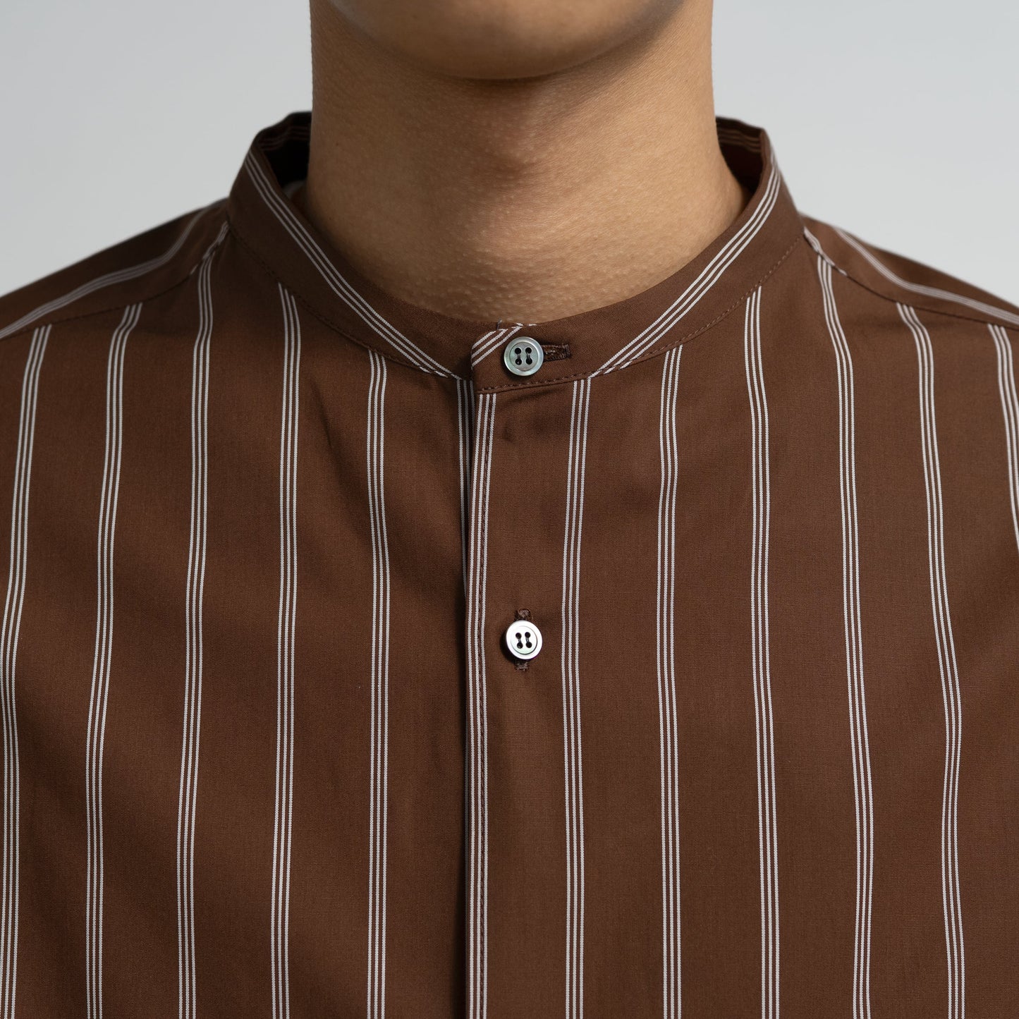 
                  
                    SIDOGRAS STRIPE L/S OVERSIZED BAND COLLAR SHIRT
                  
                