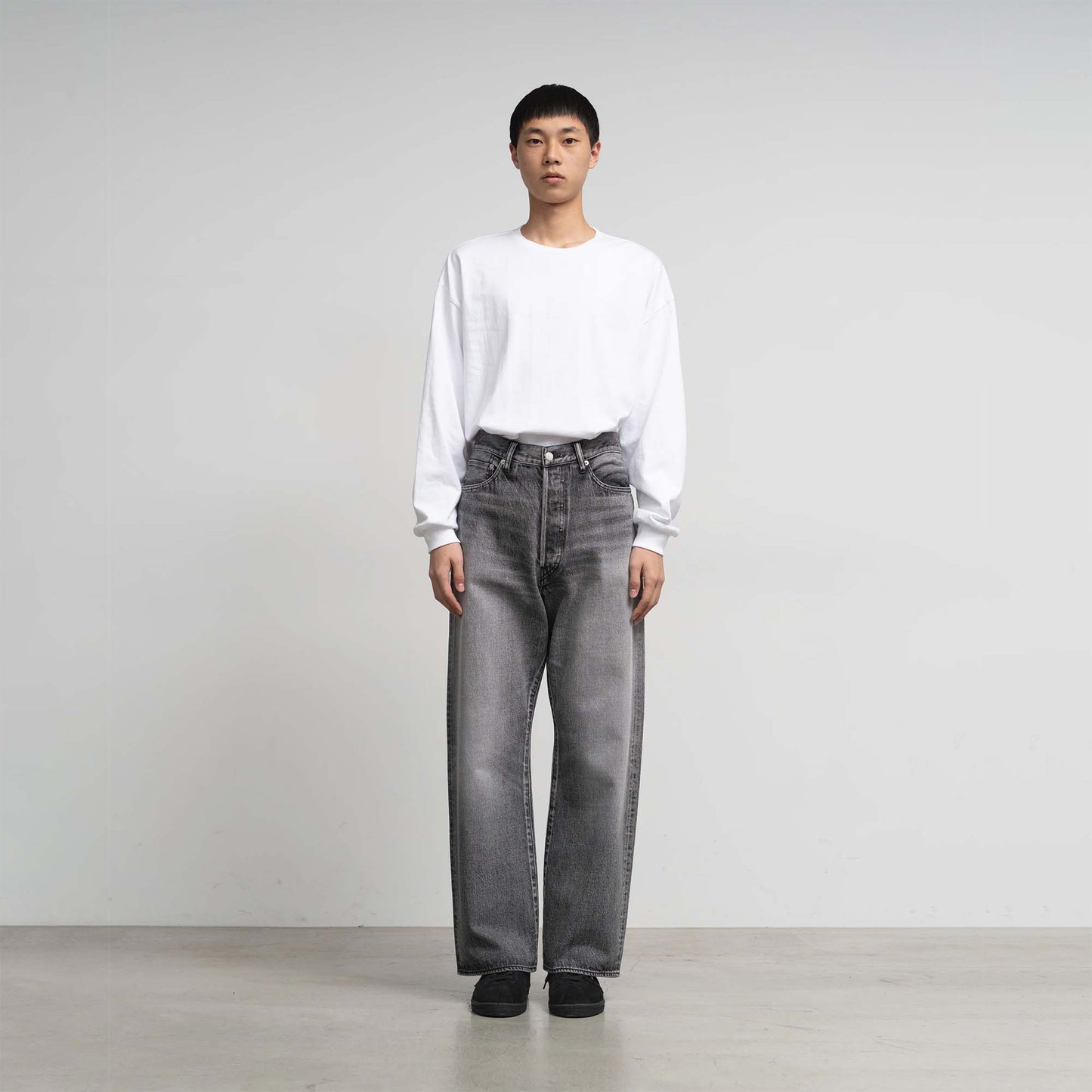 
                  
                    SELVAGE DENIM FIVE POCKET WIDE STRAIGHT PANTS
                  
                