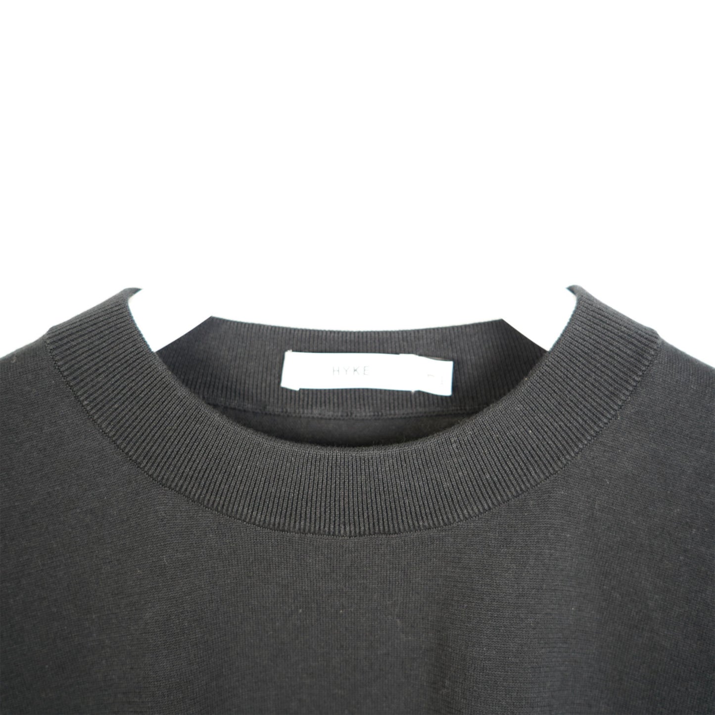 
                  
                    SHEER SLEEVES CREW NECK CROPPED KNIT-BLACK-
                  
                